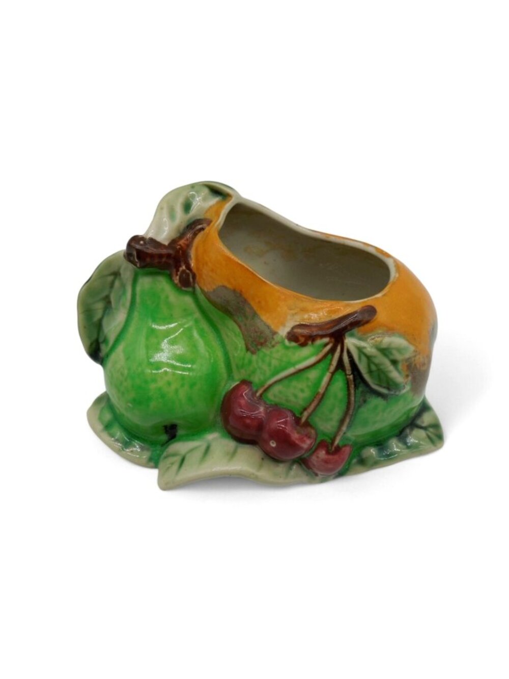 Shafford Planter Fig Cherry Majolica Cachepot Japan Vintage